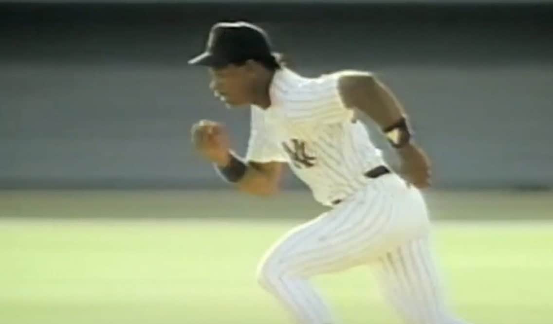 Image showing Rickey Henderson in action during his 1985 season, highlighting his overlooked MVP candidacy.